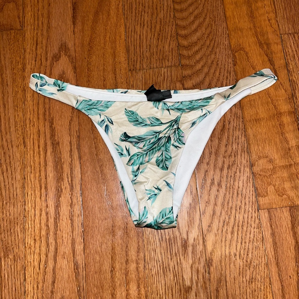 Leaf palm bikini bottom